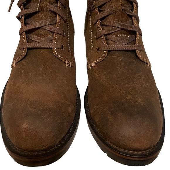 John Varvatos USA Men’s Suede Brown Leather Lace Up Mid Shaft Boots‎ Size 11.5 main image 4